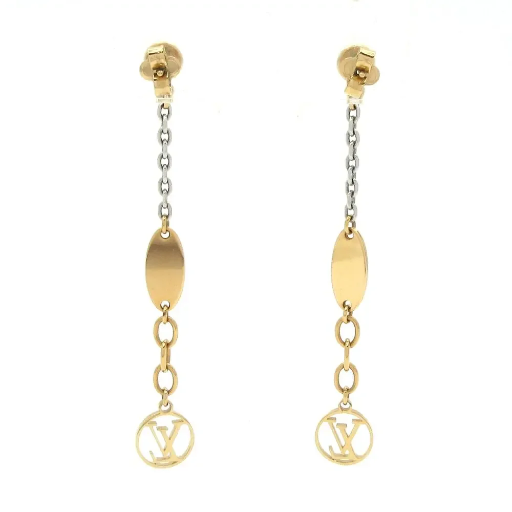 Louis Vuitton Earring Logomania Earrings M68076 Gold Silver